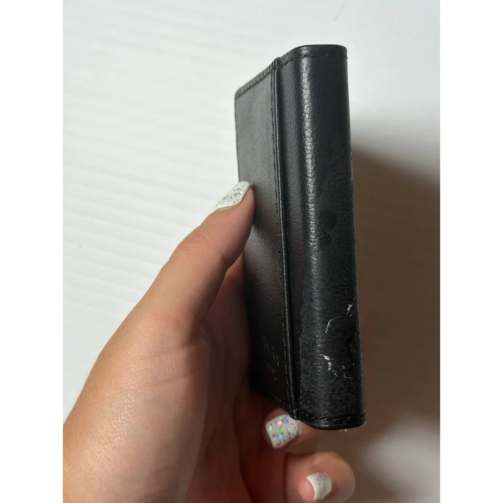 American Leather Co Card Holder Black RFID Pop Up Minimalist Wallet Mens